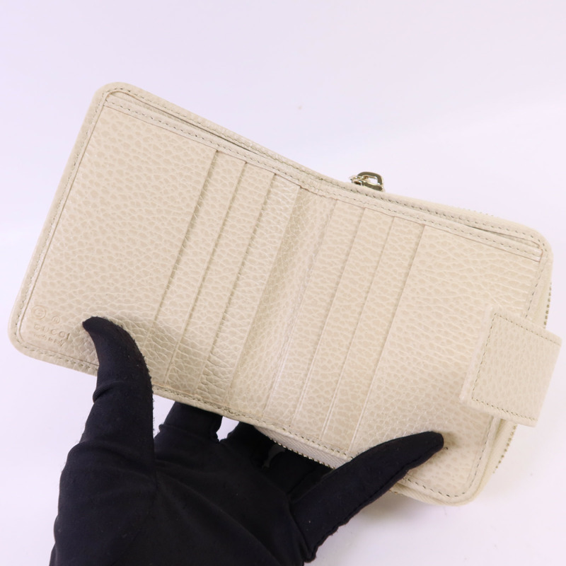 GUCCI 帆布Bifold Wallet金扣錢包-4