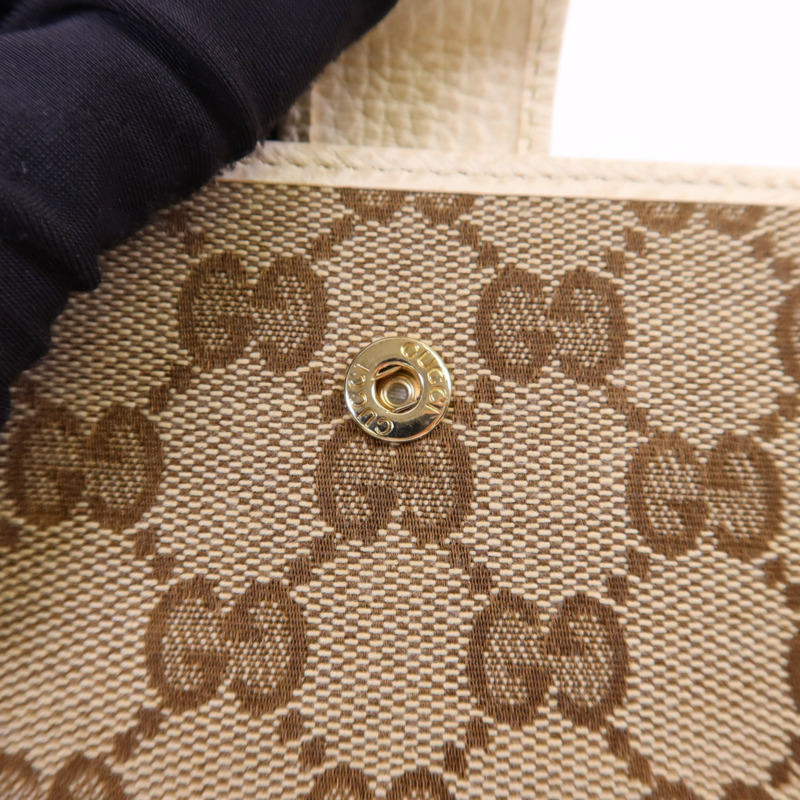 GUCCI 帆布Bifold Wallet金扣錢包-9