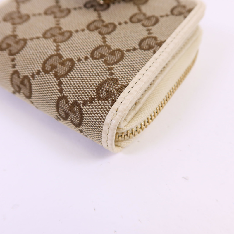 GUCCI 帆布Bifold Wallet金扣錢包-11