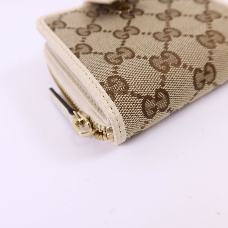 GUCCI 帆布Bifold Wallet金扣錢包-12