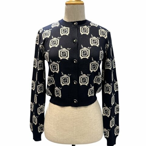 MIU MIU 針織開襟外套 40碼 全新未穿 經典復古款