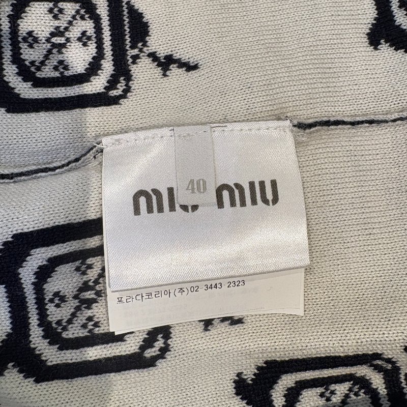 MIU MIU 針織開襟外套 40碼 全新未穿 經典復古款-12