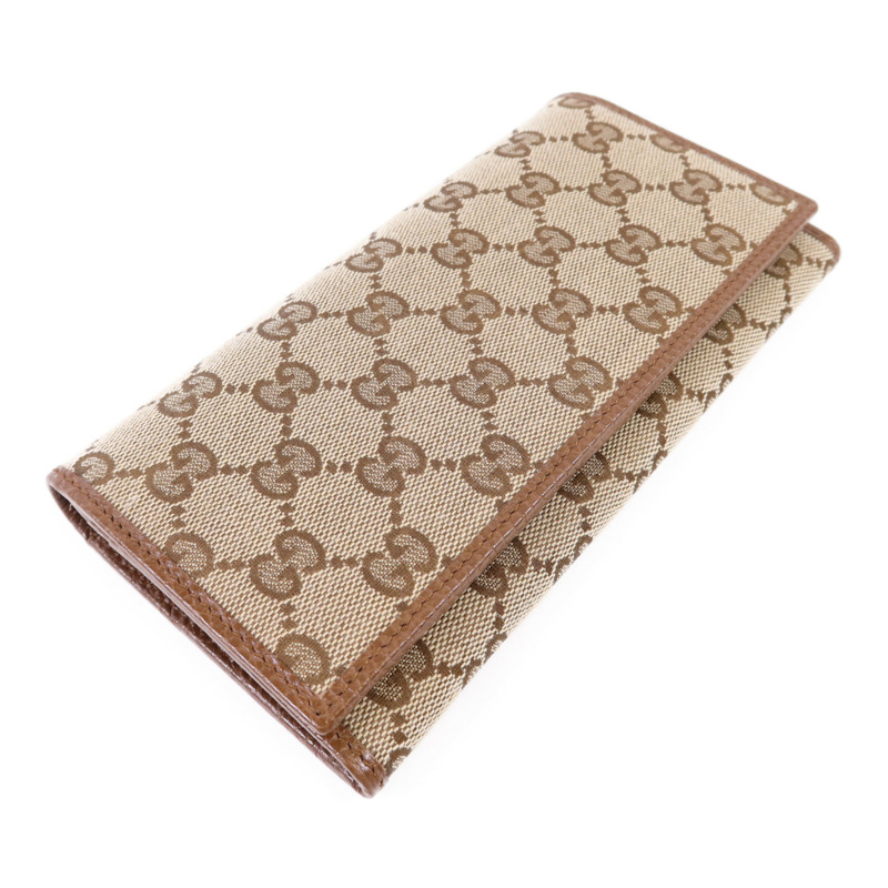 GUCCI 帆布Long Bifold Wallet金扣長錢包-2