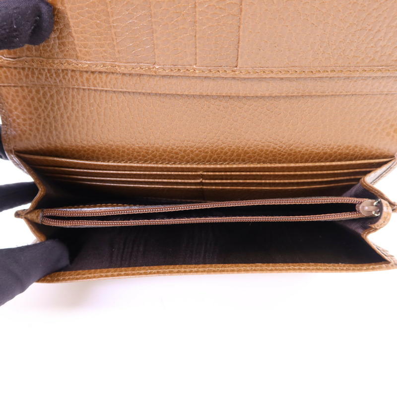GUCCI 帆布Long Bifold Wallet金扣長錢包-4