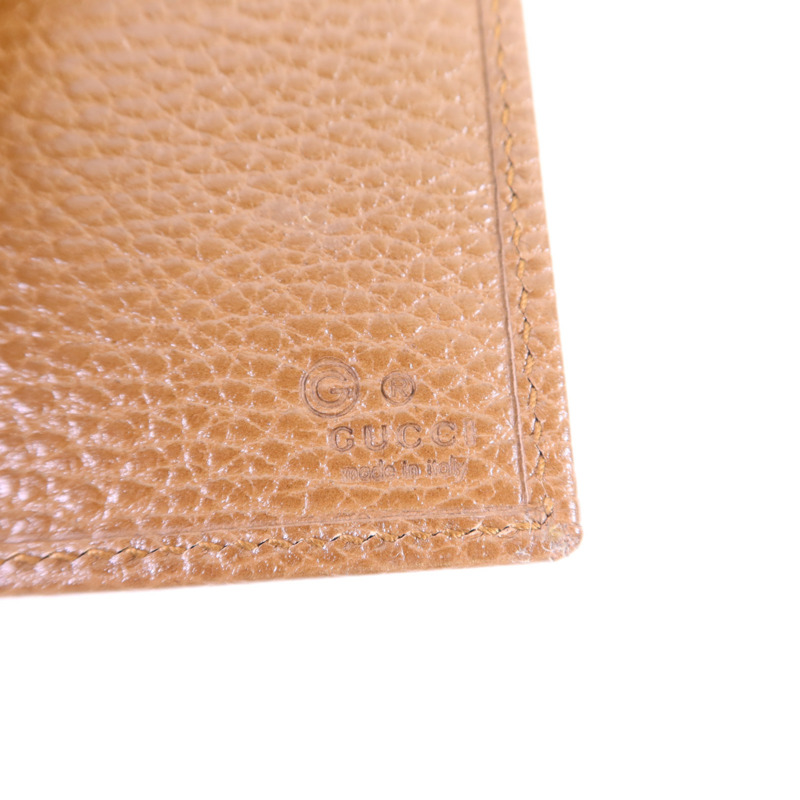 GUCCI 帆布Long Bifold Wallet金扣長錢包-5