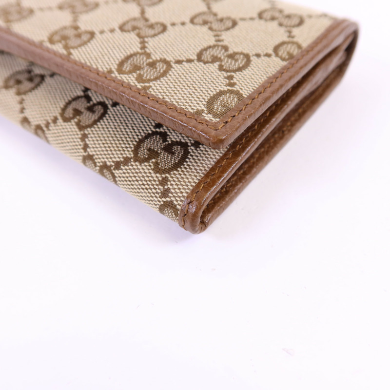 GUCCI 帆布Long Bifold Wallet金扣長錢包-8