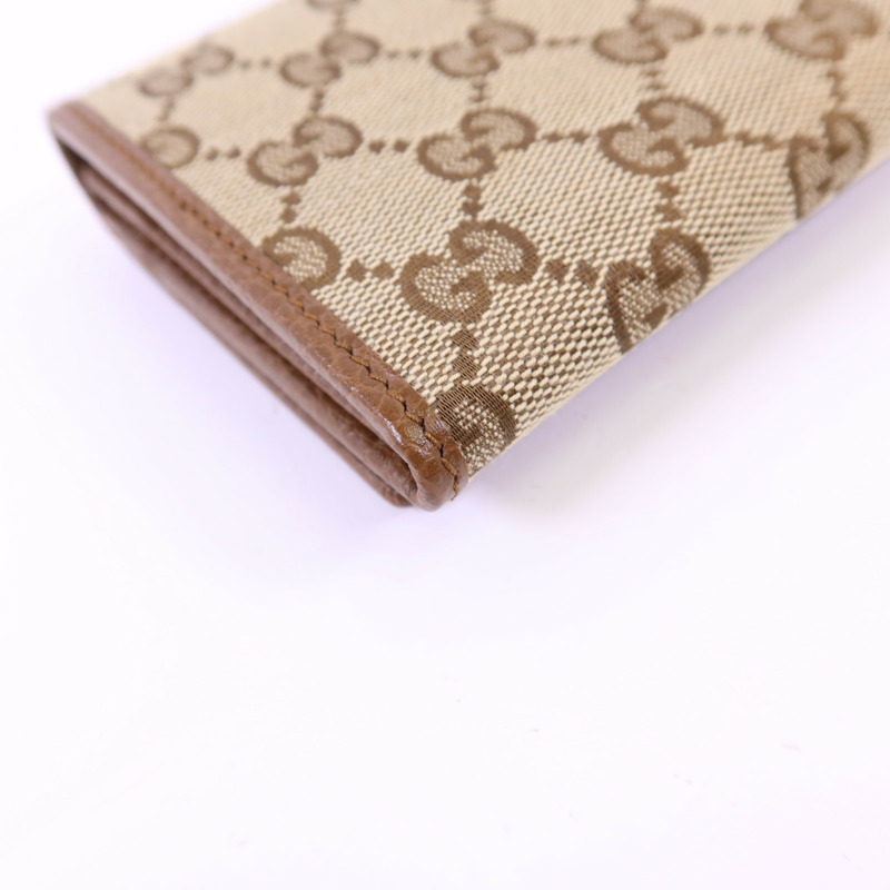GUCCI 帆布Long Bifold Wallet金扣長錢包-11