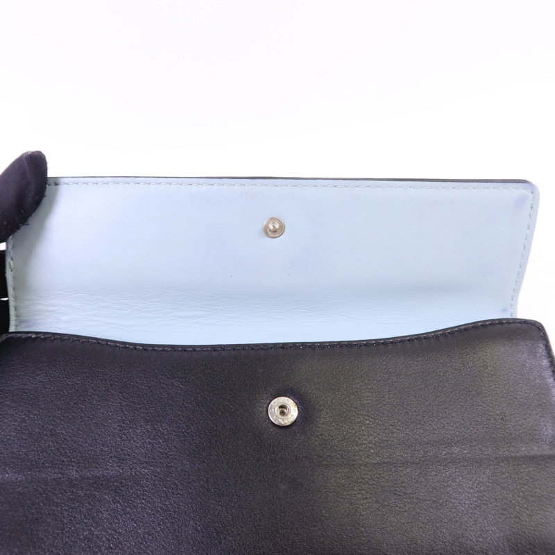 COACH 牛皮皮革Long Bifold Wallet銀扣長錢包-5