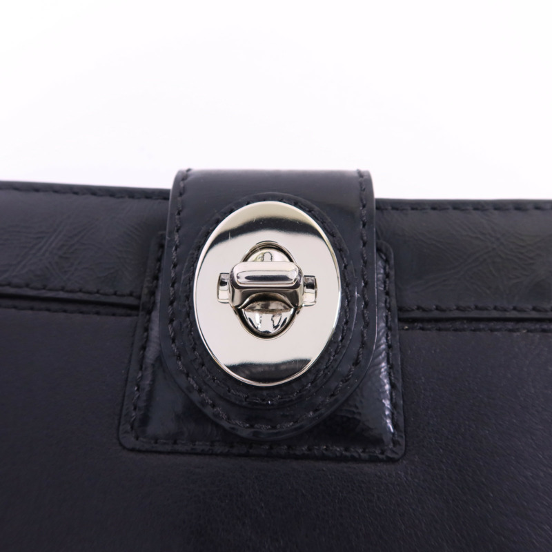 COACH 牛皮皮革Long Bifold Wallet銀扣長錢包-9