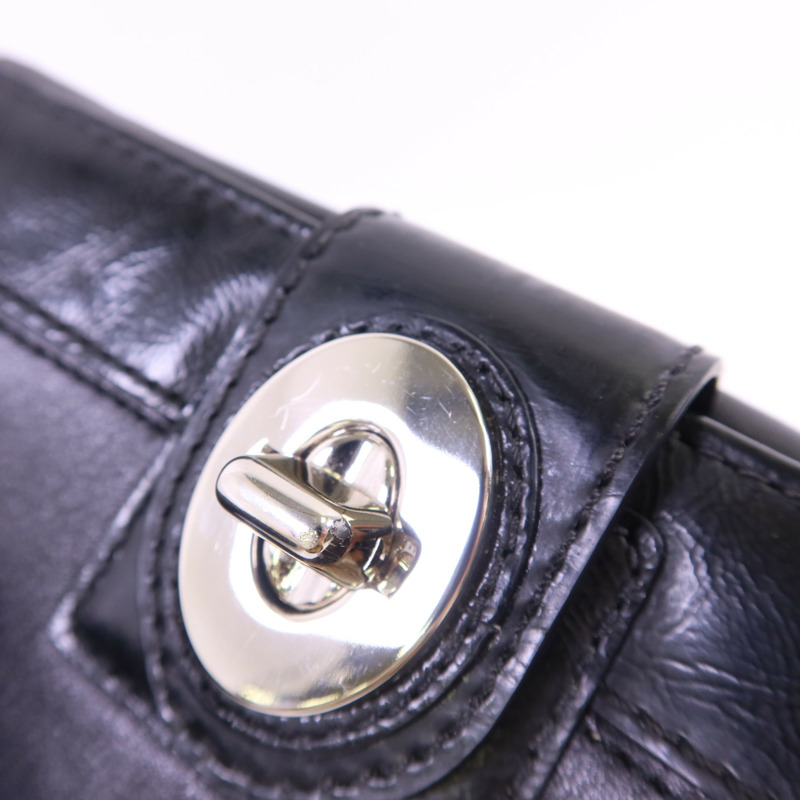 COACH 牛皮皮革Long Bifold Wallet銀扣長錢包-10