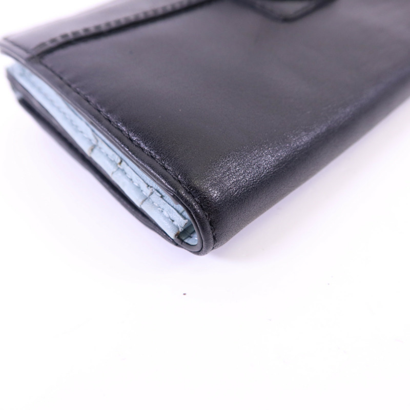 COACH 牛皮皮革Long Bifold Wallet銀扣長錢包-12