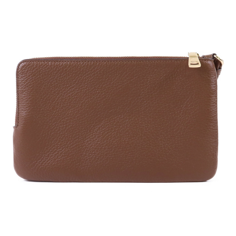 COACH 塗層帆布/牛皮皮革Pouch金扣手拿包-1