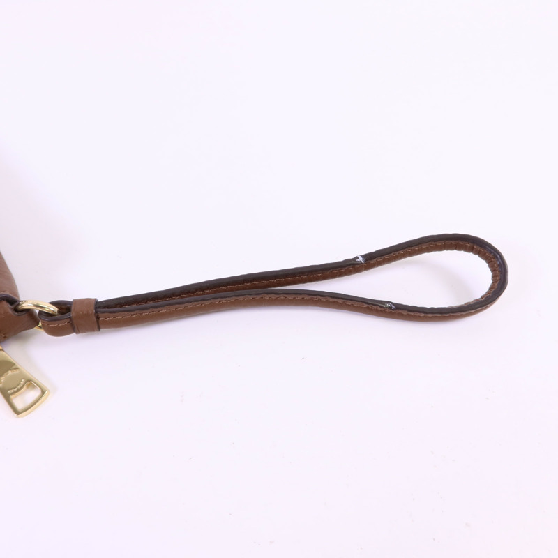 COACH 塗層帆布/牛皮皮革Pouch金扣手拿包-4