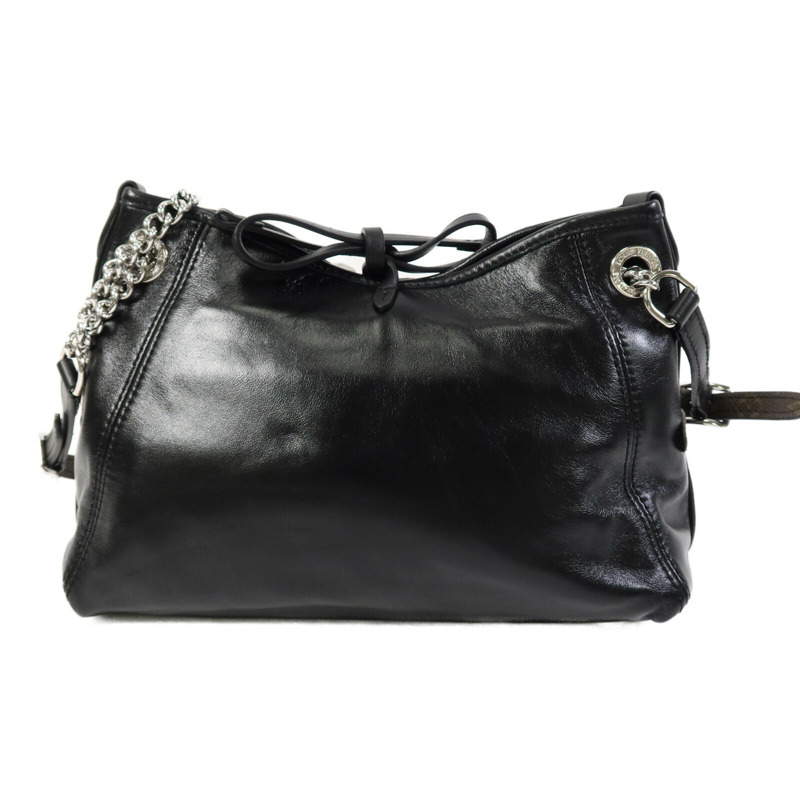 LOUIS VUITTON Monogram/羊皮皮革Carryall Vibe BB銀扣鏈帶肩背袋-1