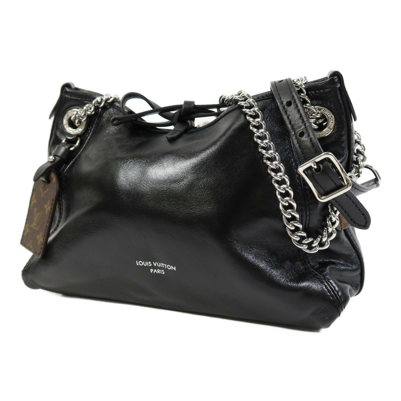 LOUIS VUITTON Monogram/羊皮皮革Carryall Vibe BB銀扣鏈帶肩背袋-2