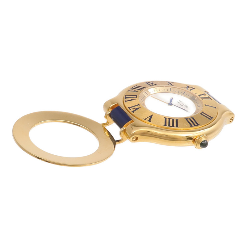 CARTIER Must De 21 Travel Alarm Clock 6604-5
