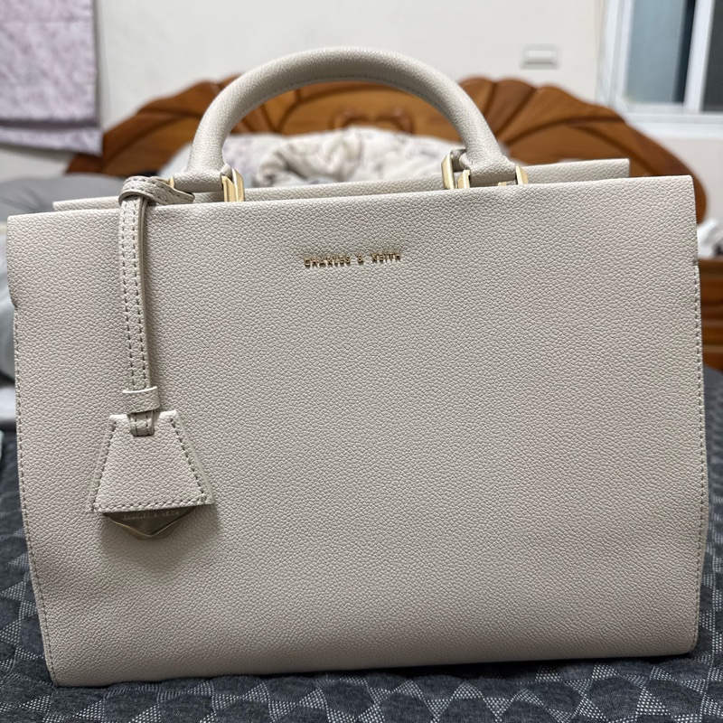 Mirabelle 吊牌托特包 - 象牙白-0