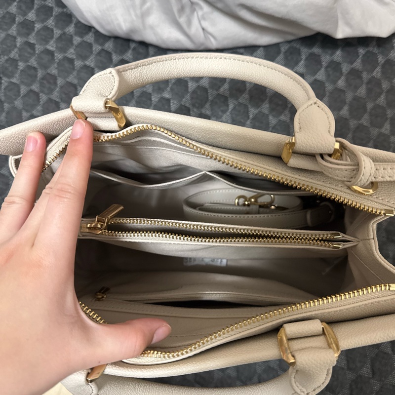 Mirabelle 吊牌托特包 - 象牙白-2