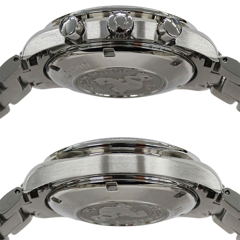 歐米茄超霸系列3210.50男士腕錶，自動機械，計時碼錶，日期顯示，不鏽鋼材質，銀色/黑色，拋光錶殼-2