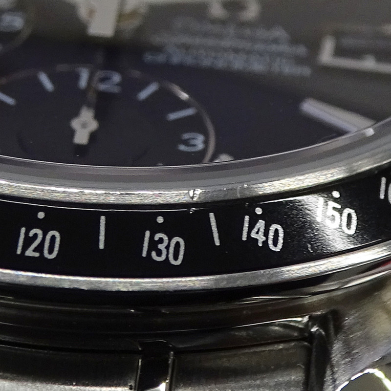 歐米茄超霸系列3210.50男士腕錶，自動機械，計時碼錶，日期顯示，不鏽鋼材質，銀色/黑色，拋光錶殼-10