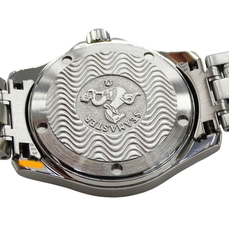 歐米茄海馬系列 2511.81 男士腕錶，120公尺防水，日期顯示，石英機芯，QZ系列，不鏽鋼錶殼，銀色，海軍藍錶盤，拋光處理-7