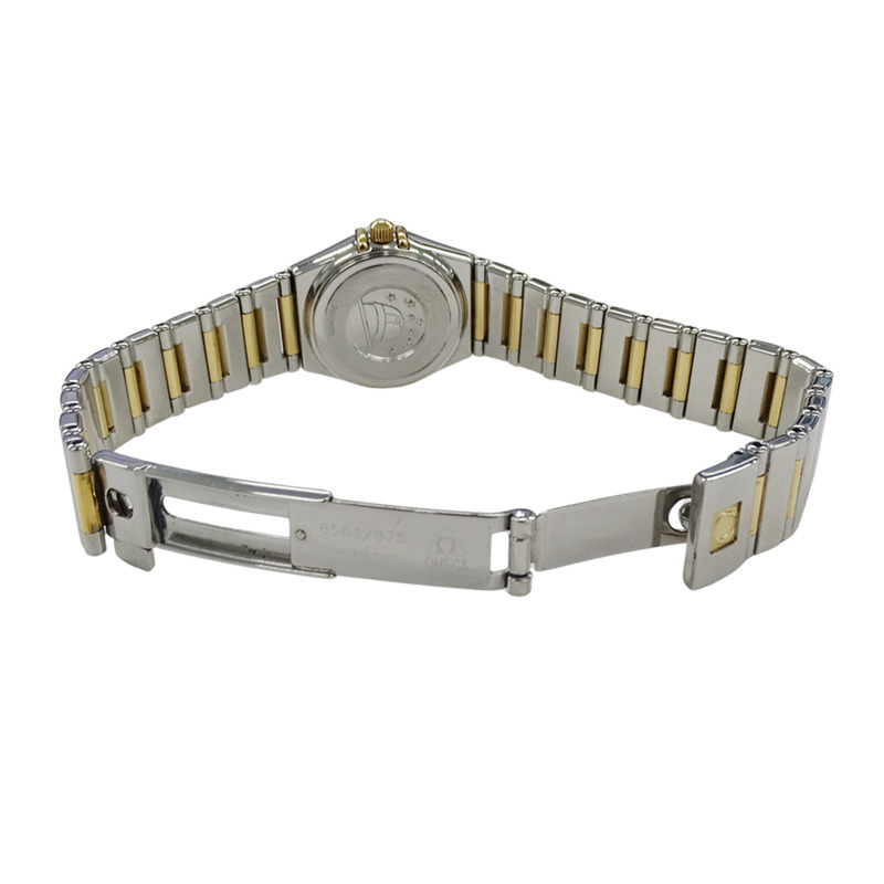 歐米茄星座系列迷你款 My Choice 1365.71 女士腕錶，貝殼鑽石英機芯，不鏽鋼、黃金和拋光黃-3