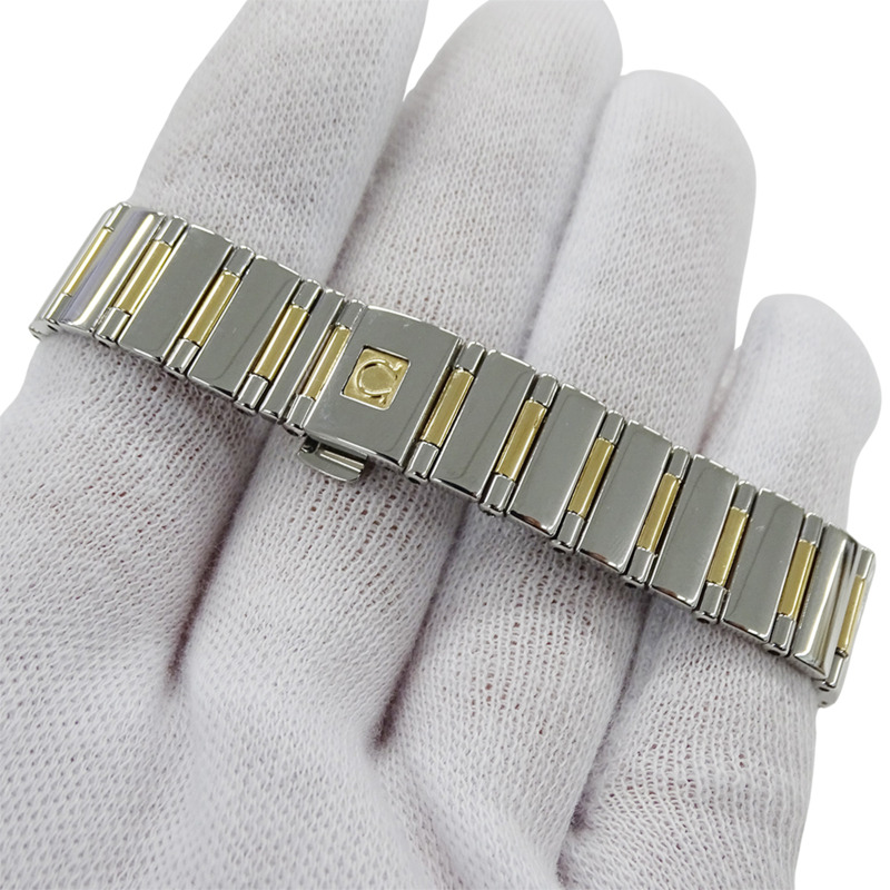 歐米茄星座系列迷你款 My Choice 1365.71 女士腕錶，貝殼鑽石英機芯，不鏽鋼、黃金和拋光黃-5