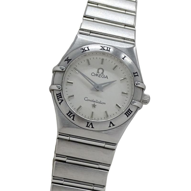 歐米茄星座系列 1572.30 女士石英腕錶，不鏽鋼材質，銀色，白色，拋光處理-0