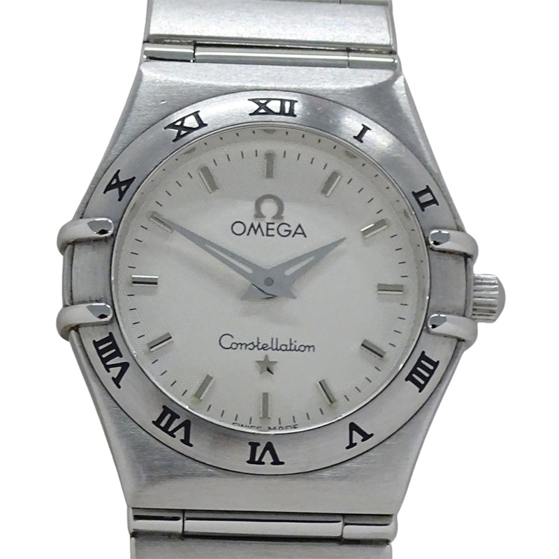 歐米茄星座系列 1572.30 女士石英腕錶，不鏽鋼材質，銀色，白色，拋光處理-1