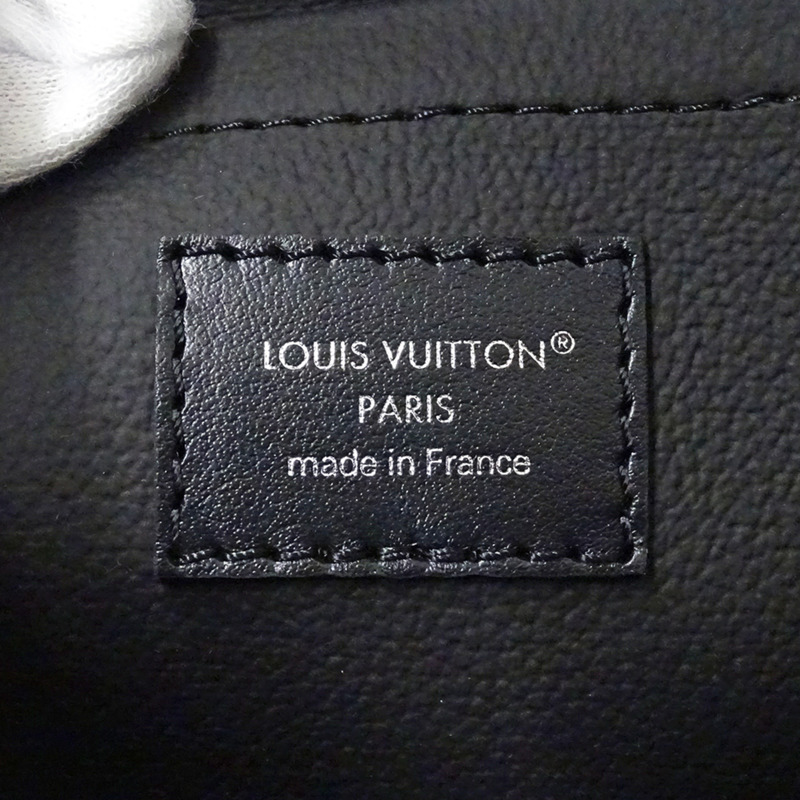 路易威登 Monogram Eclipse 男士置物櫃盥洗包手拿包 (M83113) 黑色-5