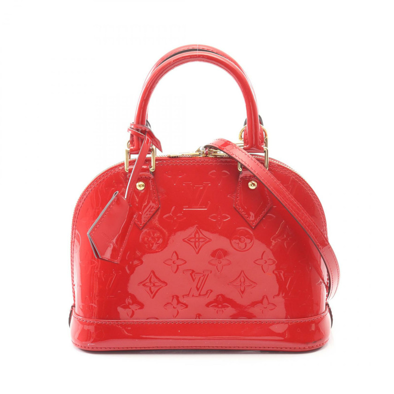 LOUIS VUITTON Alma BB 斜背包單肩手提包 M91606 Vernis Pomme Damour LV-0