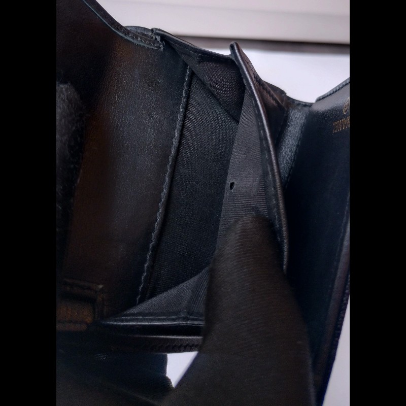 Chanel Boy 系列黑牛皮三折短夾-12