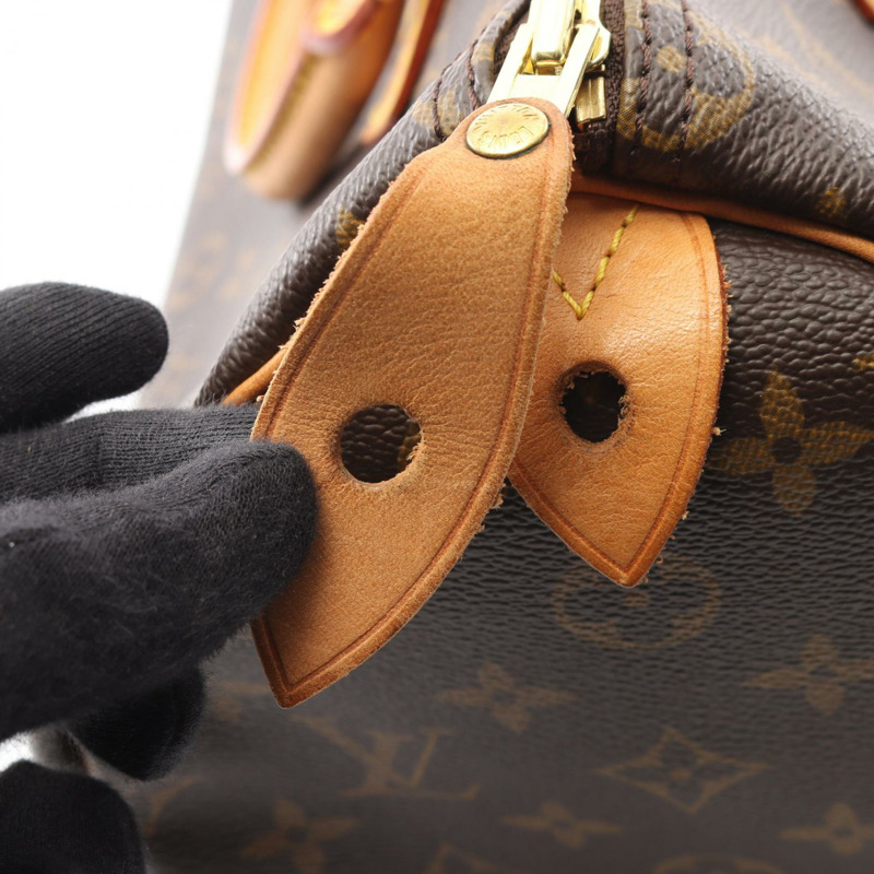 路易威登 Speedy 35 旅行手提包 M41524 Monogram 皮革 棕色 二手 女士-9
