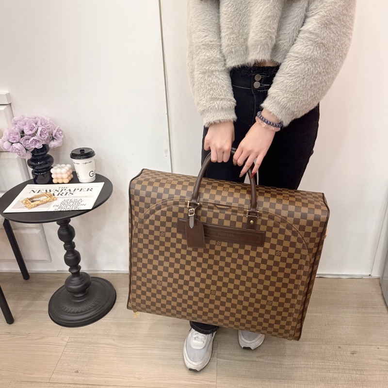 Louis Vuitton 棋盤格旅行包🧳 vintage 中古 二手 手提 大容量 斜挎-4