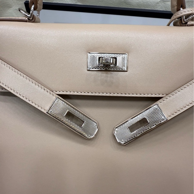 Hermes kelly28 菠萝扣 1f钻石灰 全套 t刻 闲置-6