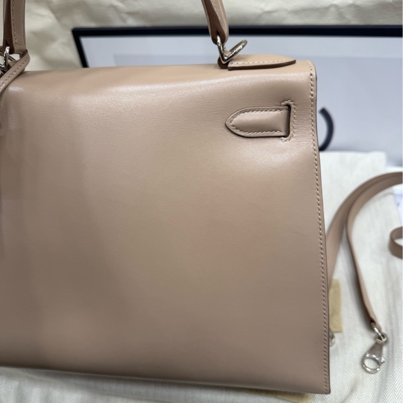 Hermes kelly28 菠萝扣 1f钻石灰 全套 t刻 闲置-19