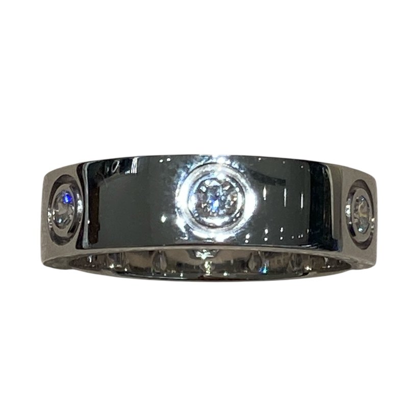 CARTIER 卡地亞 B4026052 LOVE RING FULL DIAMONDS 戒指 SIZE:52 18K 戒指 WG 鑲鑽-0