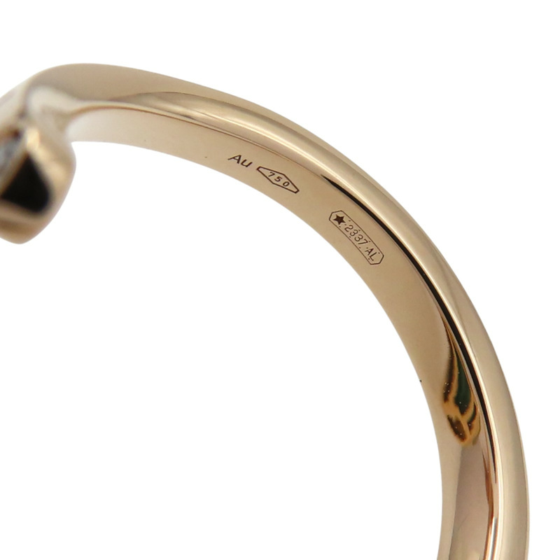 18K玫瑰金 孔雀石 鑽石 Gelati 戒指 50【BVLGARI 寶格麗】 AN858329-8