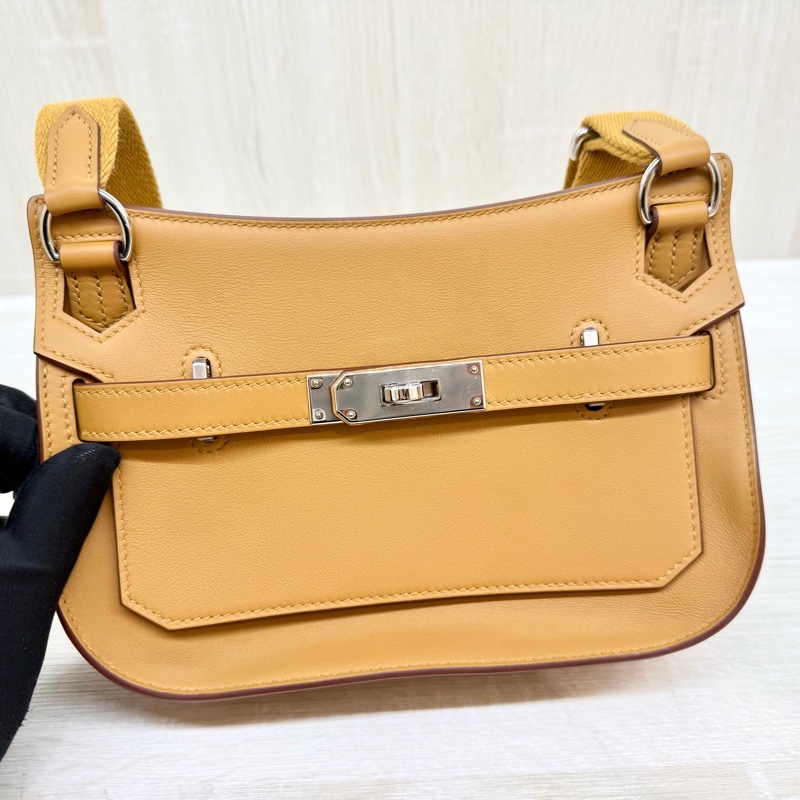 HERMES 2S芝麻色Swift皮銀釦MINI Jypsiere肩側背包H083982CKAV-7
