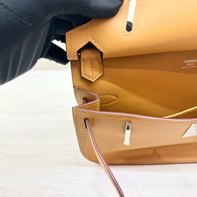 HERMES 2S芝麻色Swift皮銀釦MINI Jypsiere肩側背包H083982CKAV-13