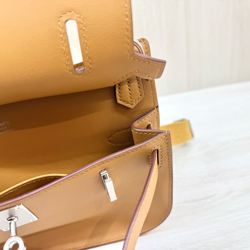 HERMES 2S芝麻色Swift皮銀釦MINI Jypsiere肩側背包H083982CKAV-14