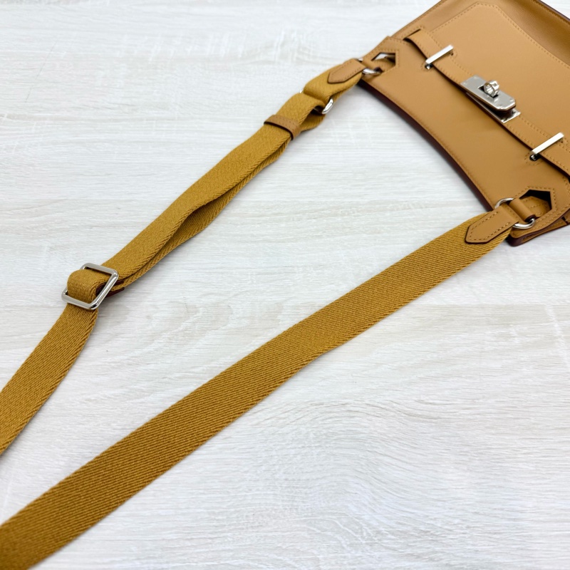 HERMES 2S芝麻色Swift皮銀釦MINI Jypsiere肩側背包H083982CKAV-15