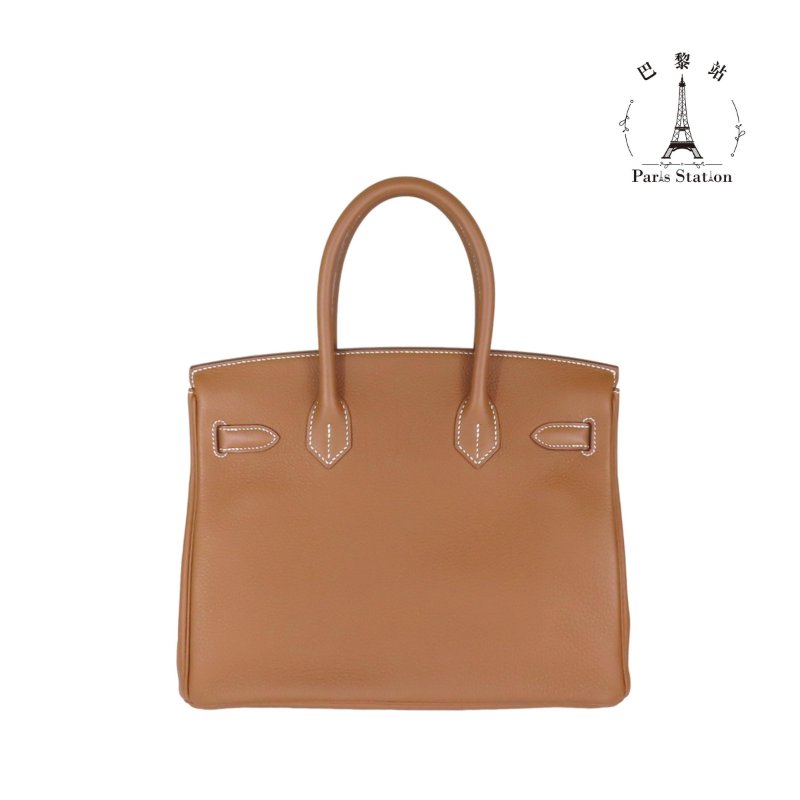 【巴黎站二手名牌專賣店】*現貨*HERMES 愛馬仕 真品*C刻37金棕色金釦BIRKIN 30柏金手提包-1