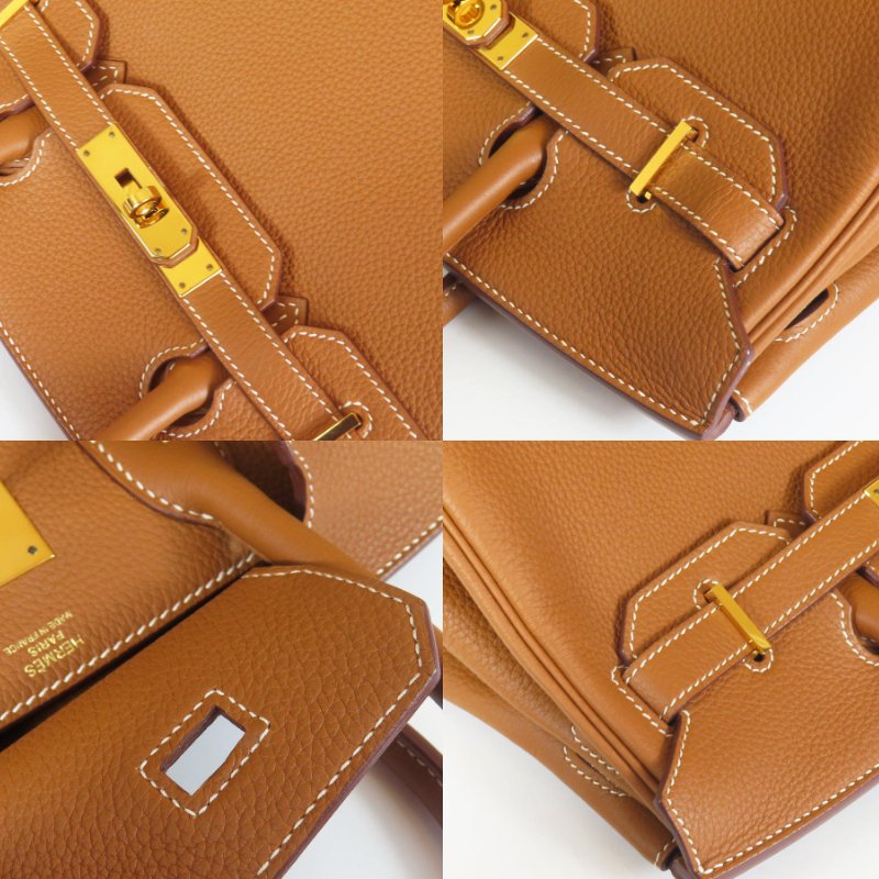 【巴黎站二手名牌專賣店】*現貨*HERMES 愛馬仕 真品*C刻37金棕色金釦BIRKIN 30柏金手提包-5