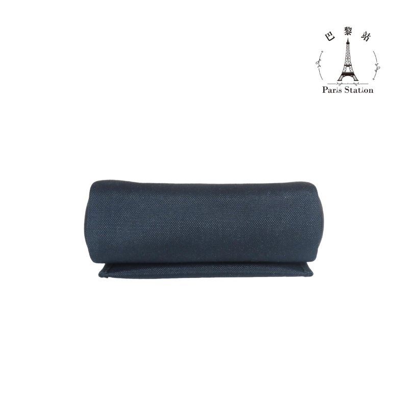 【巴黎站二手名牌專賣店】＊全新現貨＊HERMES 愛馬仕 真品＊K刻MINI HERBAG黑色帆布金釦斜背包-2