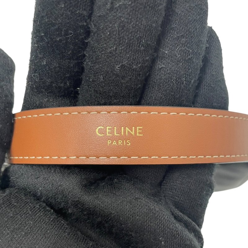 CELINE 思琳 AVA TRIOMPHE 單肩腋下包 PVC帆布 凱旋門老花 棕色 金釦-11