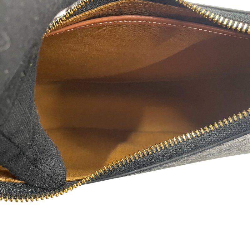 CELINE 思琳 AVA TRIOMPHE 單肩腋下包 PVC帆布 凱旋門老花 棕色 金釦-12