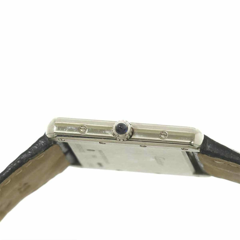 卡地亞 Tank Louis LM W1540956 男士 18K 白金石英腕錶,附日期顯示-4