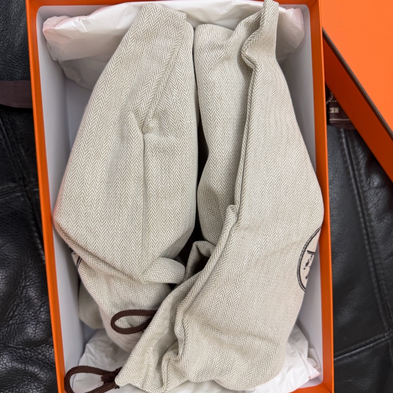 Hermès Chypre涼拖鞋（乾燥玫瑰粉37）二舅拖-3