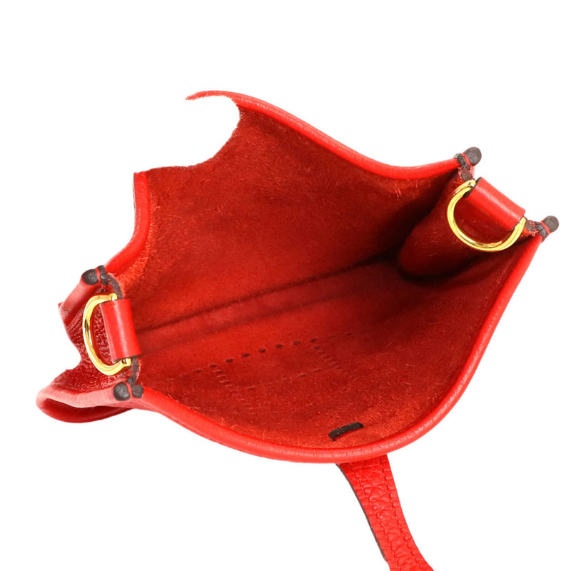 愛馬仕 (Hermes) Evelyne Amazon TPM 單肩背包，採用 Taurillon Clemence 皮革，飾以 Rouge de Cou Y 印記和金色五金配件。-5